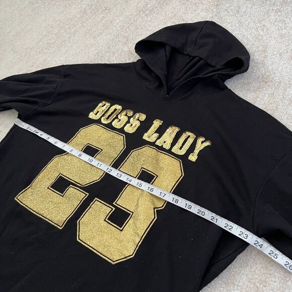 Ashley Stewart Sport Boss Lady Graphic Tunic Hoodie Sweatshirt 14/16 - Picture 6 of 10